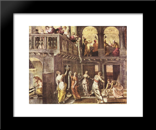 The Wise And Foolish Virgins 20x24 Black Modern Wood Framed Art Print Poster by Tintoretto