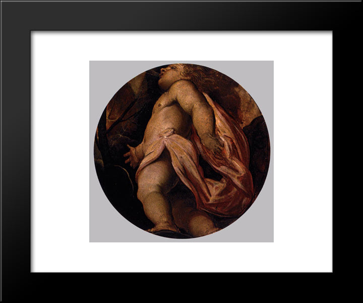 Winter 20x24 Black Modern Wood Framed Art Print Poster by Tintoretto