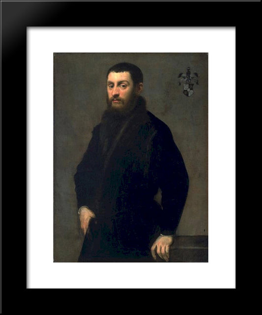 Young Man Of The Renialme Family 20x24 Black Modern Wood Framed Art Print Poster by Tintoretto