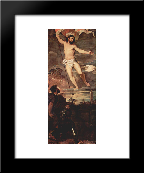 Christ 20x24 Black Modern Wood Framed Art Print Poster by Titian