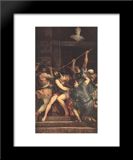 Christ Crowned With Thorns 20x24 Black Modern Wood Framed Art Print Poster by Titian