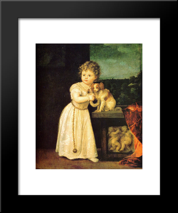 Clarice Strozzi 20x24 Black Modern Wood Framed Art Print Poster by Titian