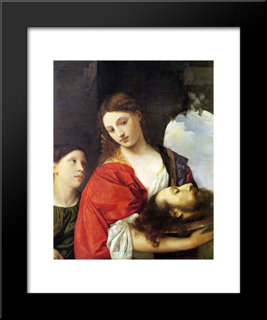 Judith With The Head Of Holofernes 20x24 Black Modern Wood Framed Art Print Poster by Titian