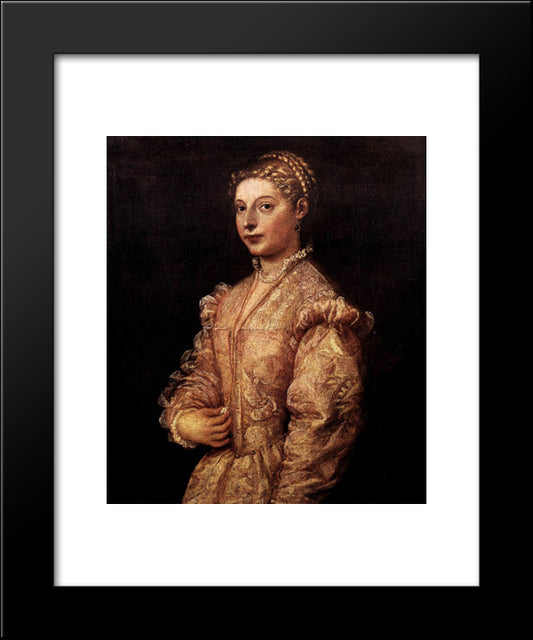 Portrait Of A Girl 20x24 Black Modern Wood Framed Art Print Poster by Titian