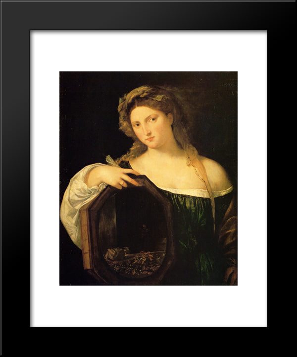 Profane Love 20x24 Black Modern Wood Framed Art Print Poster by Titian