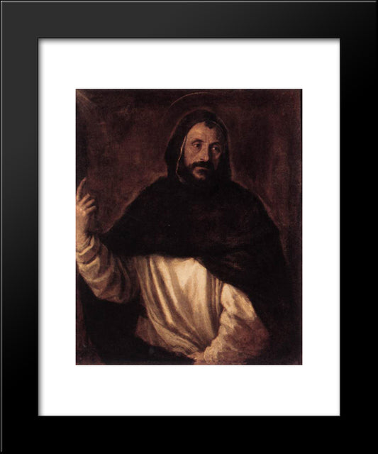 St Dominic 20x24 Black Modern Wood Framed Art Print Poster by Titian