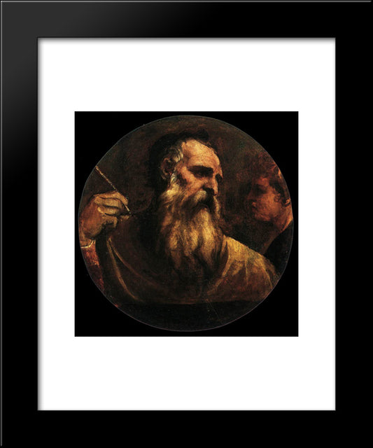 St Matthew 20x24 Black Modern Wood Framed Art Print Poster by Titian