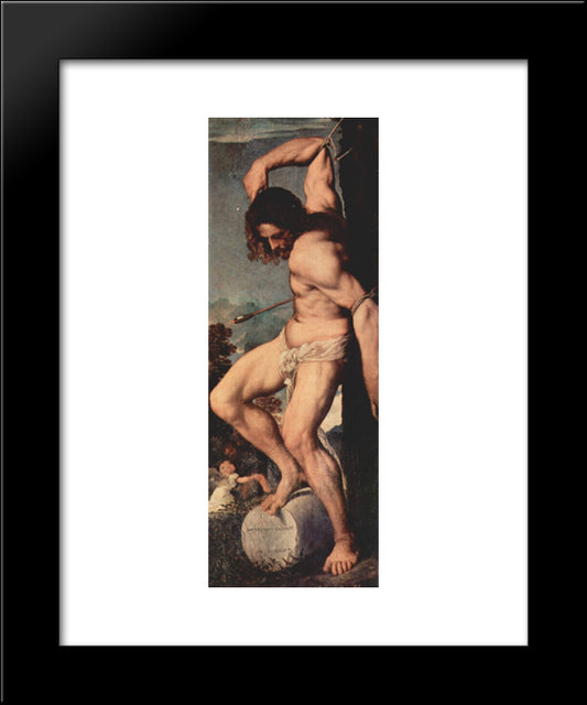 St Sebastian 20x24 Black Modern Wood Framed Art Print Poster by Titian