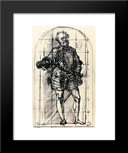 Study For The Duke Of Urbino 20x24 Black Modern Wood Framed Art Print Poster by Titian