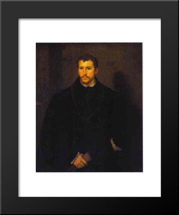 The Young Englishman 20x24 Black Modern Wood Framed Art Print Poster by Titian