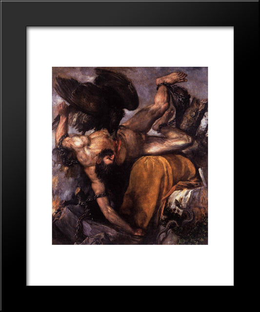 Tityus 20x24 Black Modern Wood Framed Art Print Poster by Titian