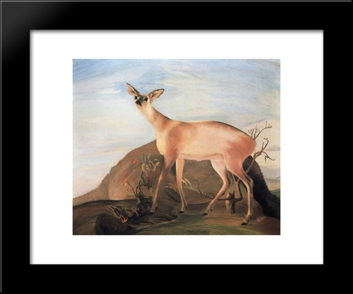 Deer 20x24 Black Modern Wood Framed Art Print Poster by Csontvary, Tivadar Kosztka