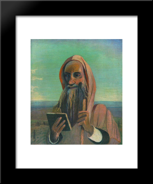 Teacher In Morocco 20x24 Black Modern Wood Framed Art Print Poster by Csontvary, Tivadar Kosztka