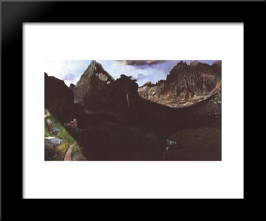 Valley Of Great Tarpatak In The High-Tatras 20x24 Black Modern Wood Framed Art Print Poster by Csontvary, Tivadar Kosztka