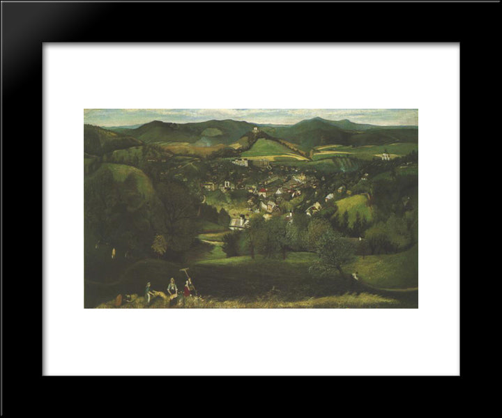 View Of Selemecbanya 20x24 Black Modern Wood Framed Art Print Poster by Csontvary, Tivadar Kosztka