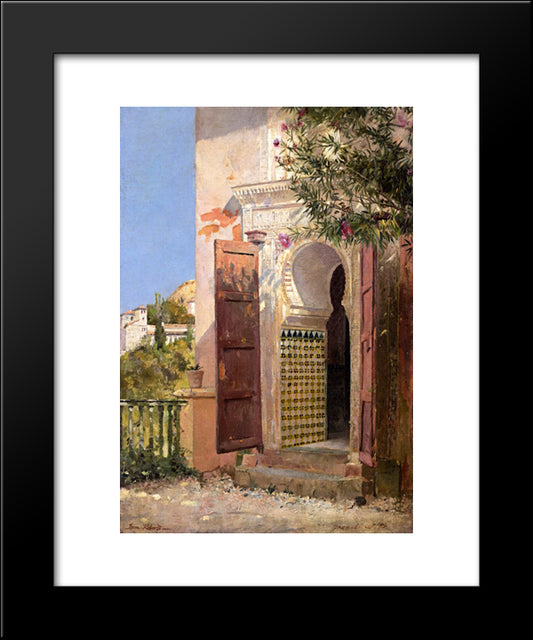 A Moorish Doorway 20x24 Black Modern Wood Framed Art Print Poster by Roberts, Tom