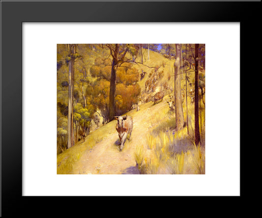 A Mountain Muster 20x24 Black Modern Wood Framed Art Print Poster by Roberts, Tom