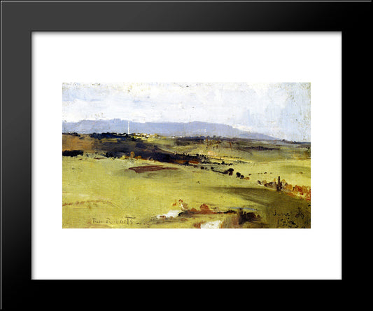 Across To The Dandenongs 20x24 Black Modern Wood Framed Art Print Poster by Roberts, Tom