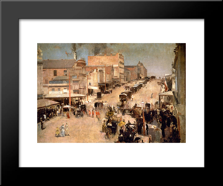 Allegro Con Brio, Bourke St. West 20x24 Black Modern Wood Framed Art Print Poster by Roberts, Tom