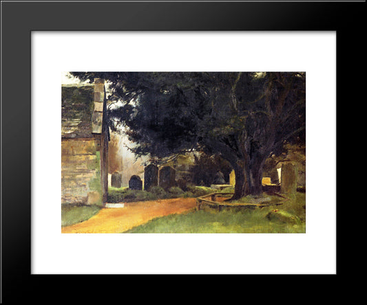 Churchyard At Shillingstone 20x24 Black Modern Wood Framed Art Print Poster by Roberts, Tom