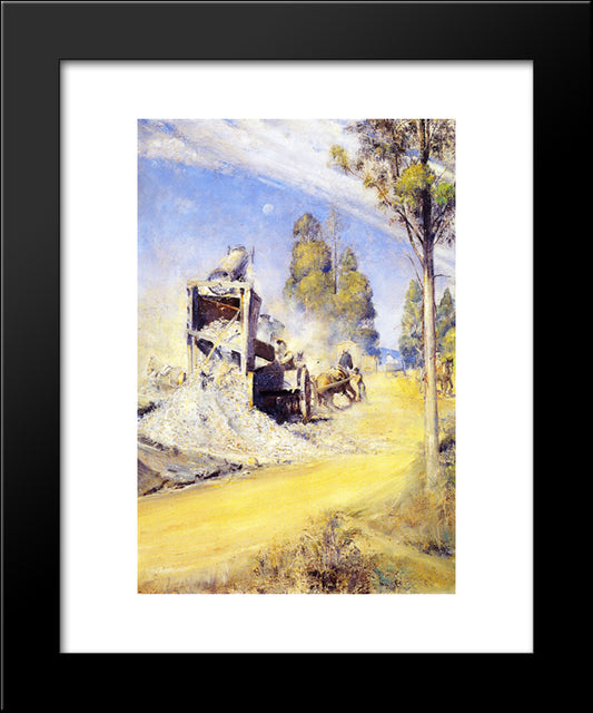 Country Road Makers 1923 20x24 Black Modern Wood Framed Art Print Poster by Roberts, Tom