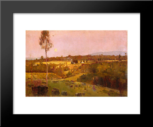 Evening, When The Quiet East Flushes Faintly At The Sun'S Lasts Look 20x24 Black Modern Wood Framed Art Print Poster by Roberts, Tom