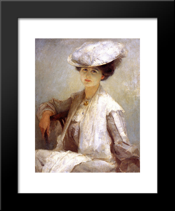 Grey Lady (Mrs. Ince) 20x24 Black Modern Wood Framed Art Print Poster by Roberts, Tom