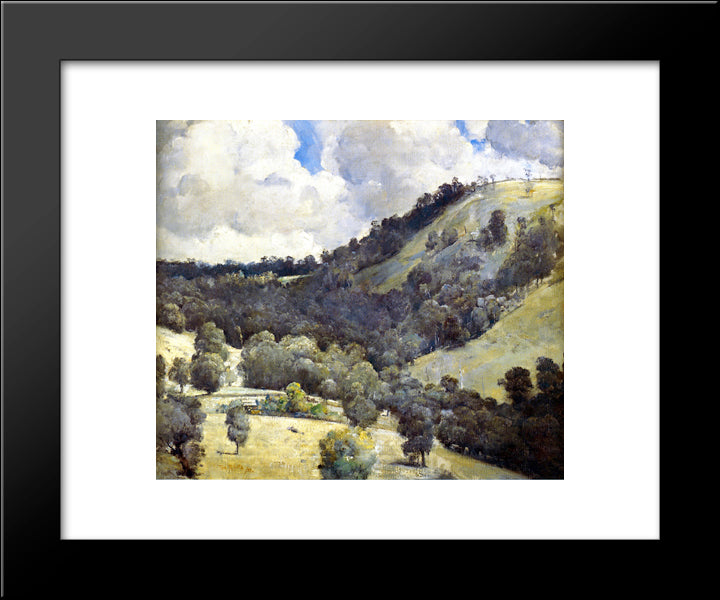 Hillside 20x24 Black Modern Wood Framed Art Print Poster by Roberts, Tom