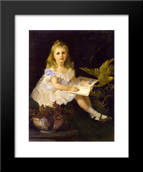 Louise, Daughter Of The Hon. L. I. Smith 20x24 Black Modern Wood Framed Art Print Poster by Roberts, Tom