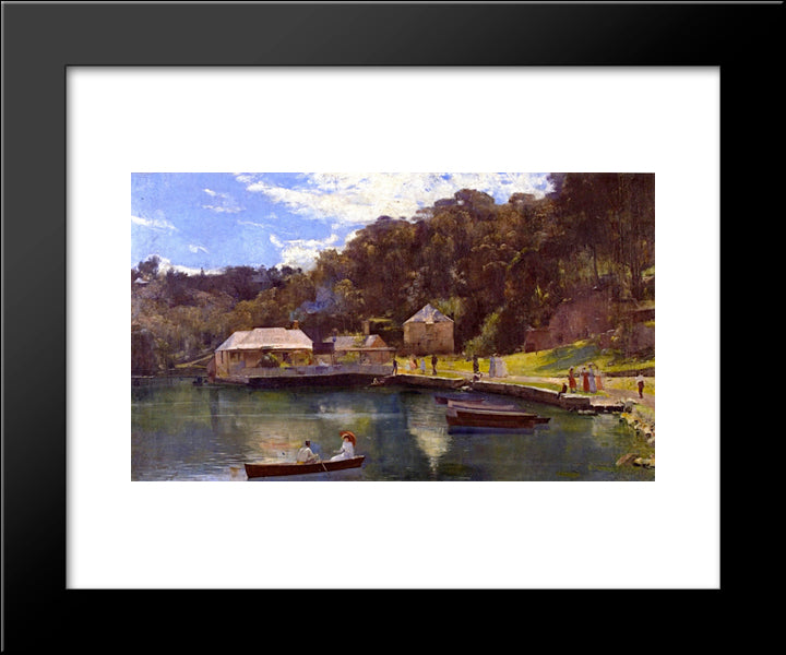 Mosman'S Bay 20x24 Black Modern Wood Framed Art Print Poster by Roberts, Tom