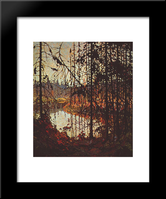 Northern River 20x24 Black Modern Wood Framed Art Print Poster by Thomson, Tom