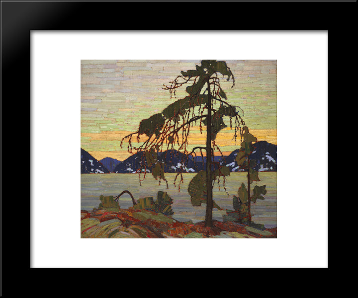 The Jack Pine 20x24 Black Modern Wood Framed Art Print Poster by Thomson, Tom