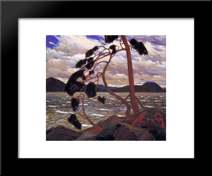 The West Wind 20x24 Black Modern Wood Framed Art Print Poster by Thomson, Tom