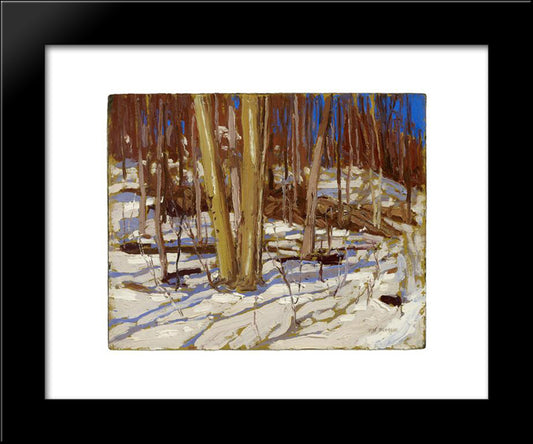 Untitled (Wooden Landscape) 20x24 Black Modern Wood Framed Art Print Poster by Thomson, Tom