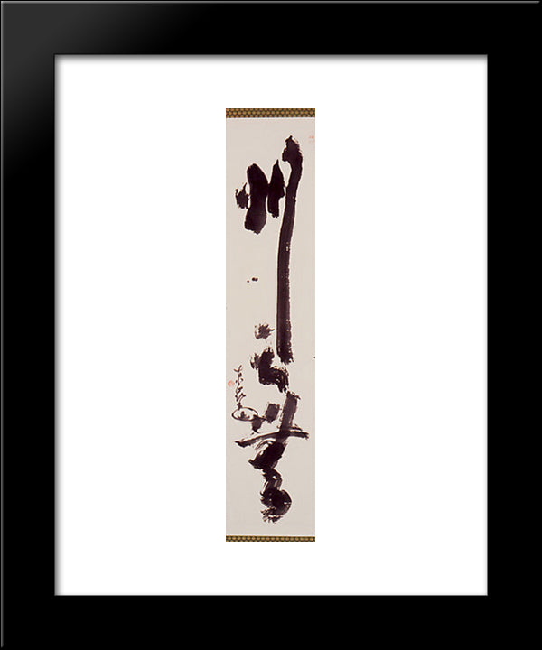 Calligraphy 20x24 Black Modern Wood Framed Art Print Poster by Torei Enji