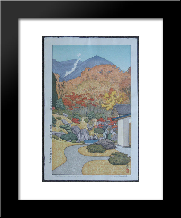 Autumn In Hakone Museum 20x24 Black Modern Wood Framed Art Print Poster by Yoshida, Toshi