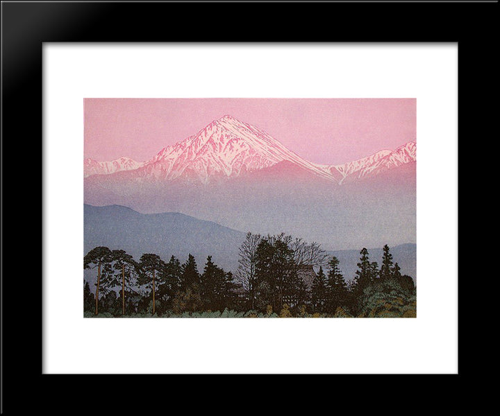 Early Spring In Azumino 20x24 Black Modern Wood Framed Art Print Poster by Yoshida, Toshi