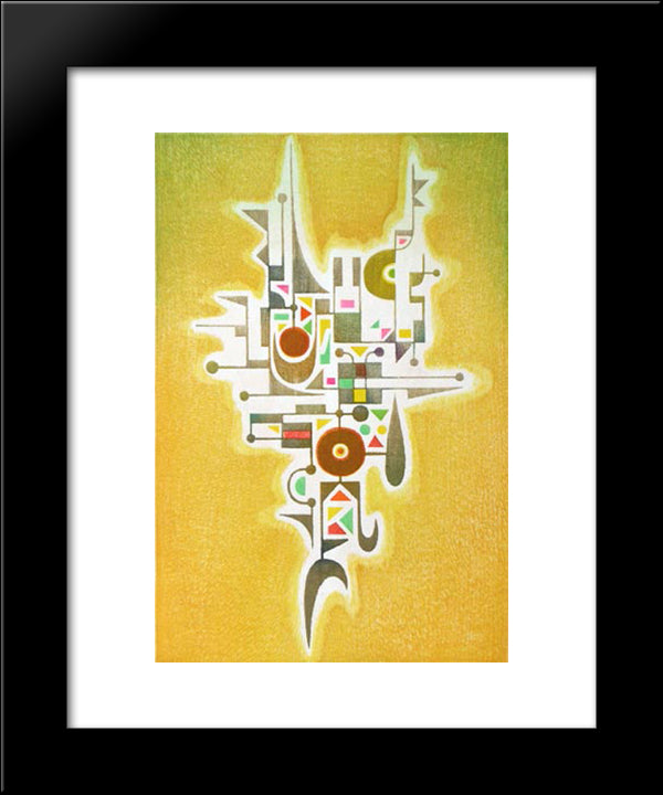 Festival In Spring 20x24 Black Modern Wood Framed Art Print Poster by Yoshida, Toshi