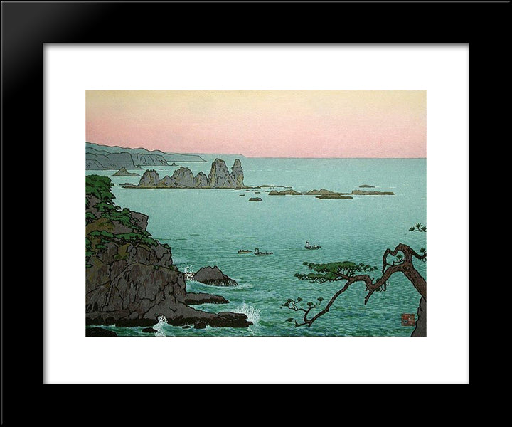 Irozaki, Morning 20x24 Black Modern Wood Framed Art Print Poster by Yoshida, Toshi