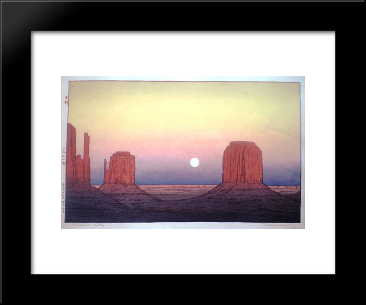 Monument Valley 20x24 Black Modern Wood Framed Art Print Poster by Yoshida, Toshi