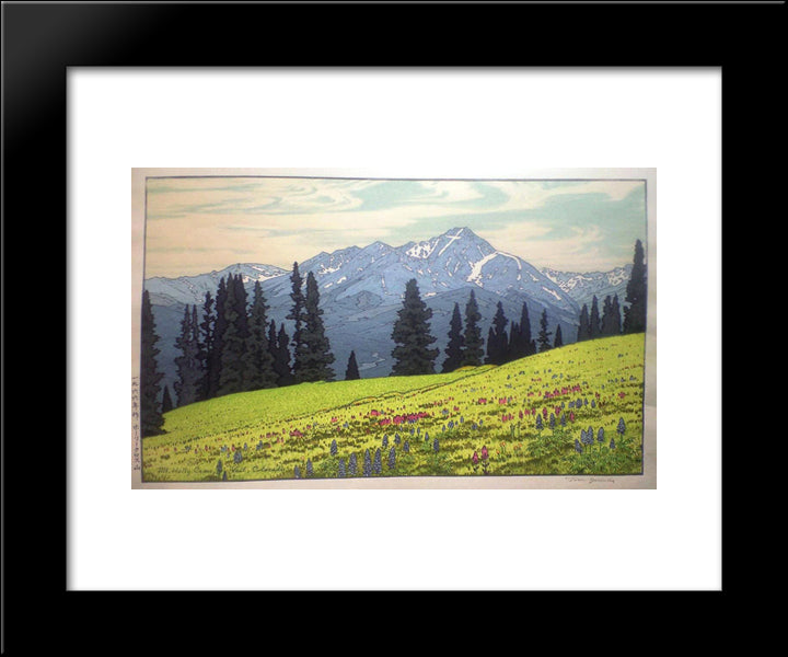 Mt. Holly Cross 20x24 Black Modern Wood Framed Art Print Poster by Yoshida, Toshi