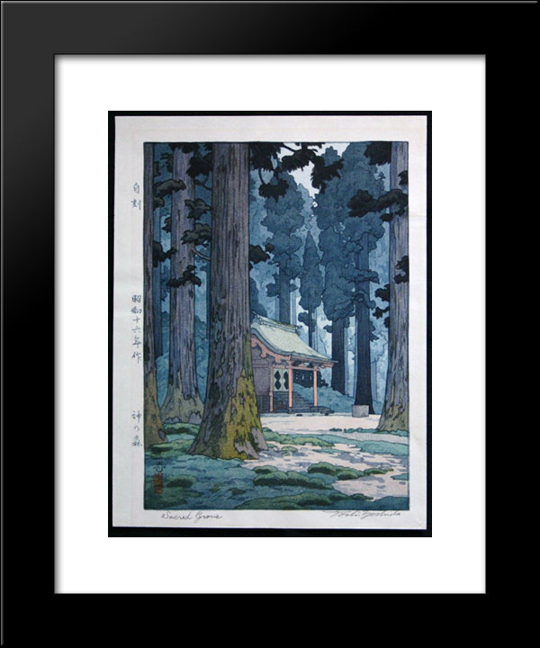 Sacred Grove 20x24 Black Modern Wood Framed Art Print Poster by Yoshida, Toshi