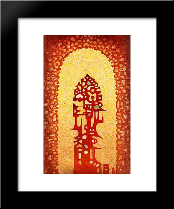 Symbol 20x24 Black Modern Wood Framed Art Print Poster by Yoshida, Toshi