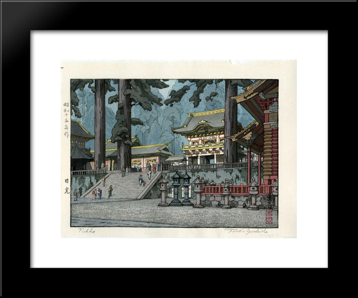 Toshogu Shrine Nikko 20x24 Black Modern Wood Framed Art Print Poster by Yoshida, Toshi
