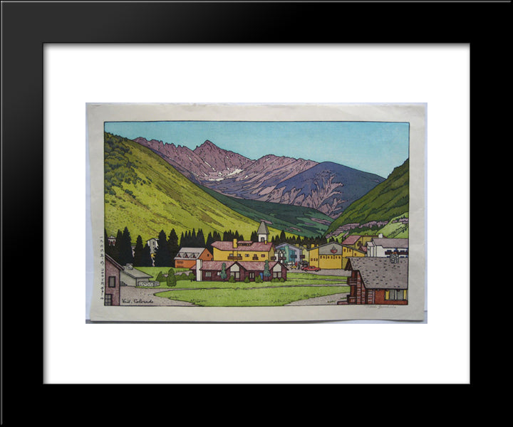 Town Of Vail, Colorado 20x24 Black Modern Wood Framed Art Print Poster by Yoshida, Toshi