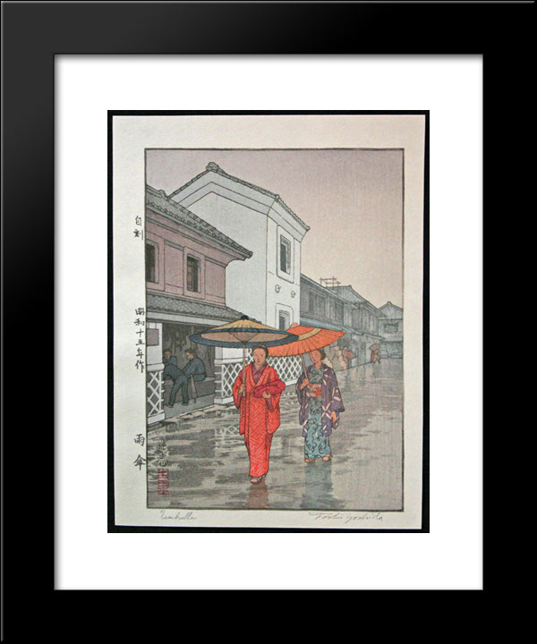 Umbrella (Amagasa) 20x24 Black Modern Wood Framed Art Print Poster by Yoshida, Toshi