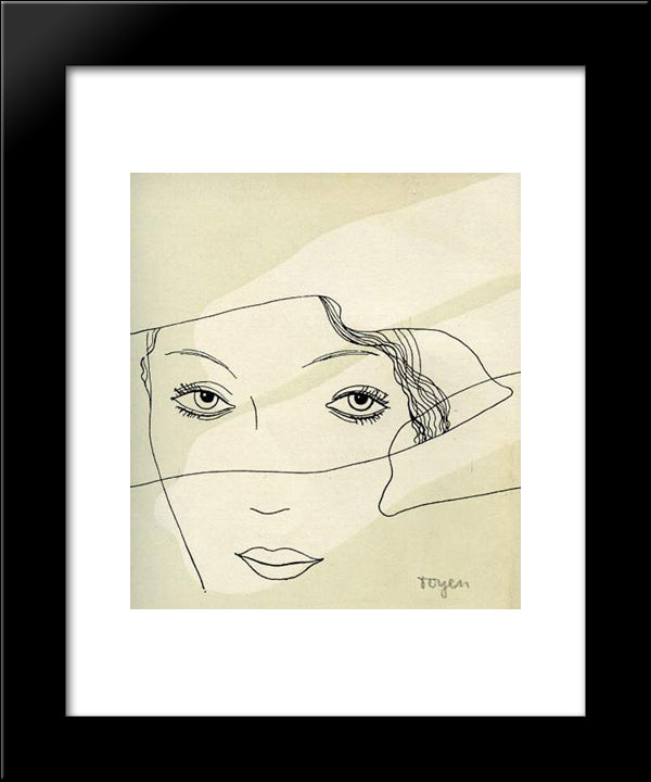 Helen 20x24 Black Modern Wood Framed Art Print Poster by Toyen