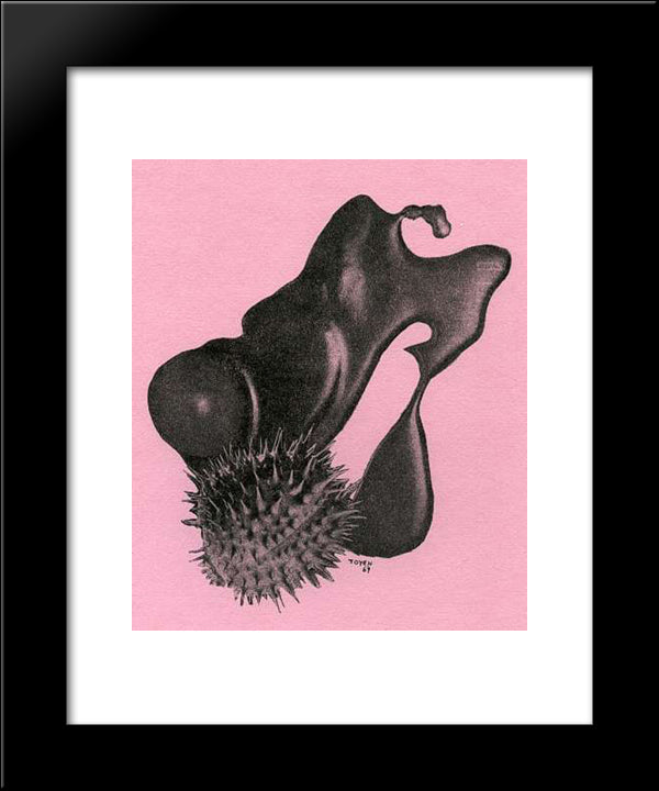 The Chesnut 20x24 Black Modern Wood Framed Art Print Poster by Toyen