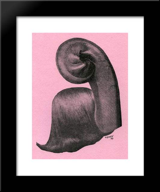 The Hair 20x24 Black Modern Wood Framed Art Print Poster by Toyen