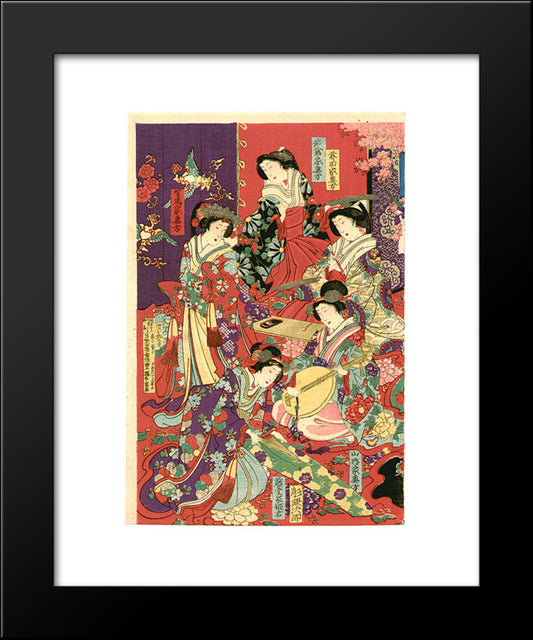 List Of Noble Ladies 20x24 Black Modern Wood Framed Art Print Poster by Toyohara, Chikanobu